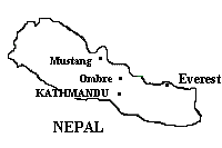 Nepal map...click to see this in detailed colour (37K) 