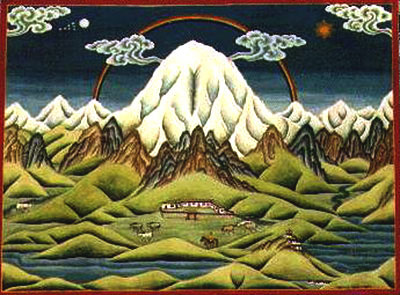 Mt Kailas, painting, Tibet