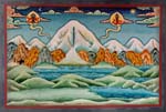 Mt. Kailas, by Purba Sonam from Thyangboche gompa (58K)