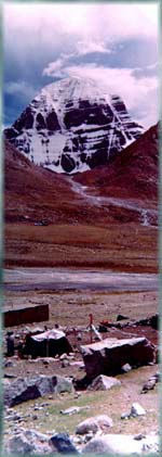 Mt. Kailas, north side from Zutrul Phuk gompa (53K)