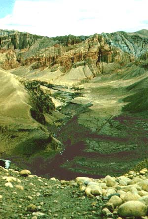 side gorge of the Kali Gandaki, Mustang