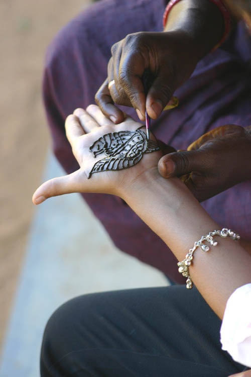 hand painting - henna, South India