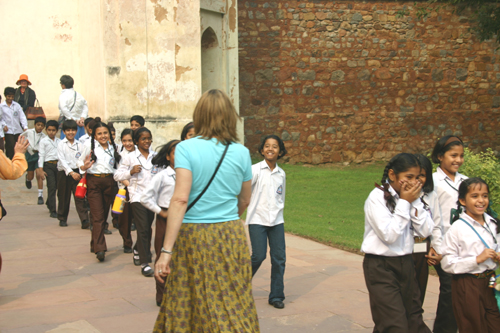 schoolgirls Agra